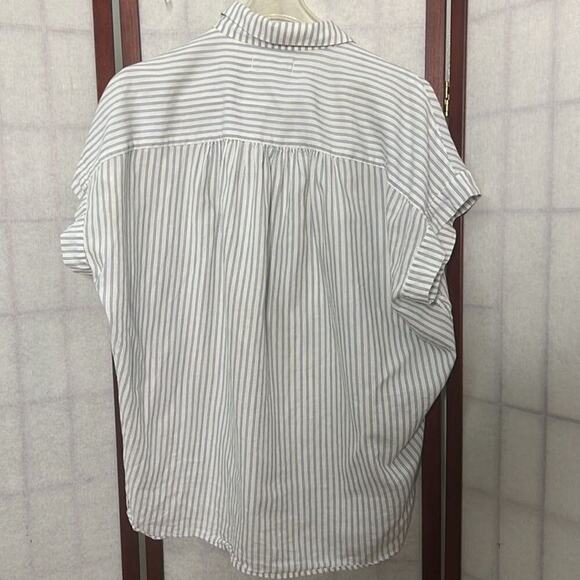 MADEWELL CENTRAL SHIRT‎ IN DALTON STRIPE BLOUSE SIZE M - Picture 2 of 4